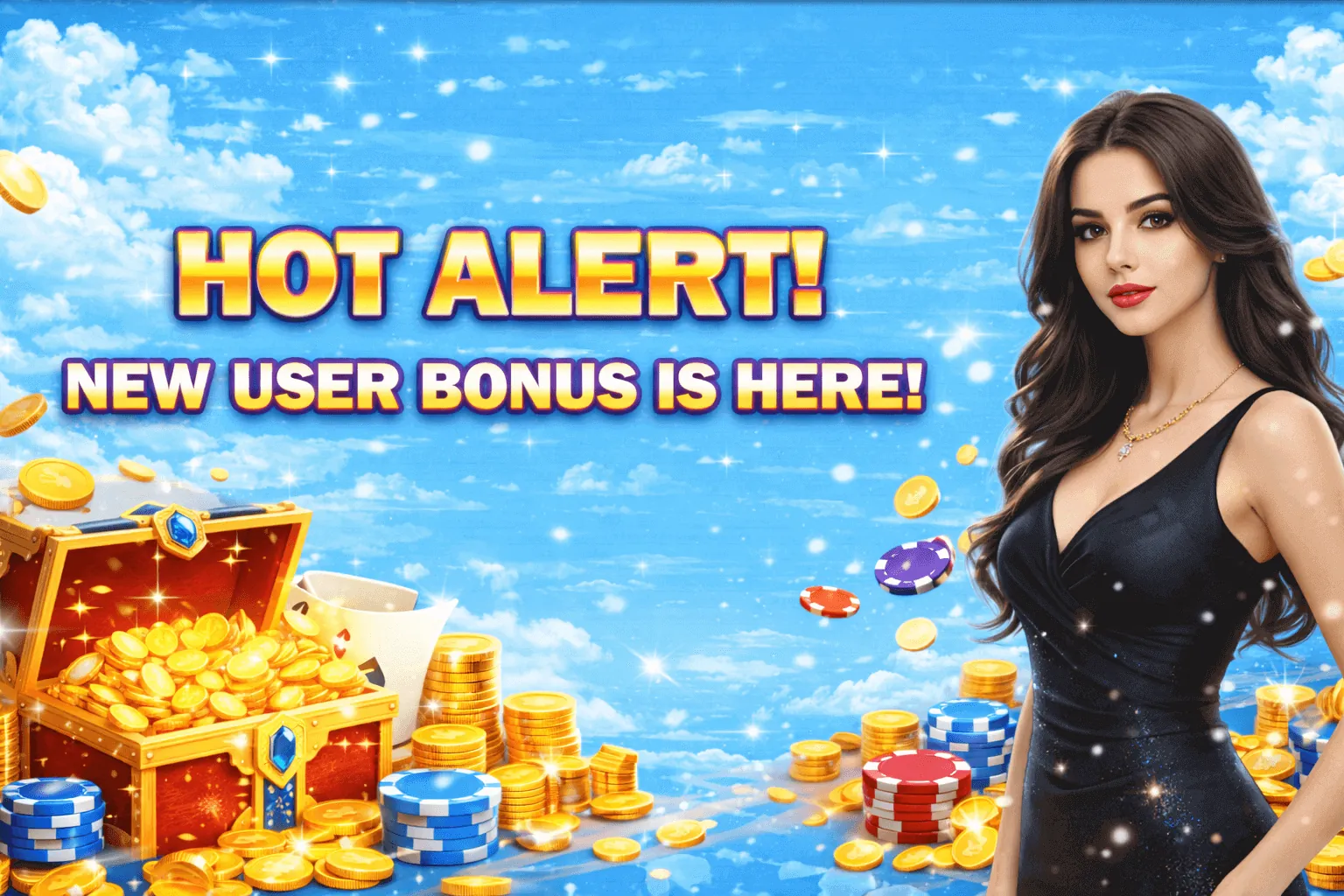 MegaBet Casino Hero Banner with Slot Machine and Gold Coins